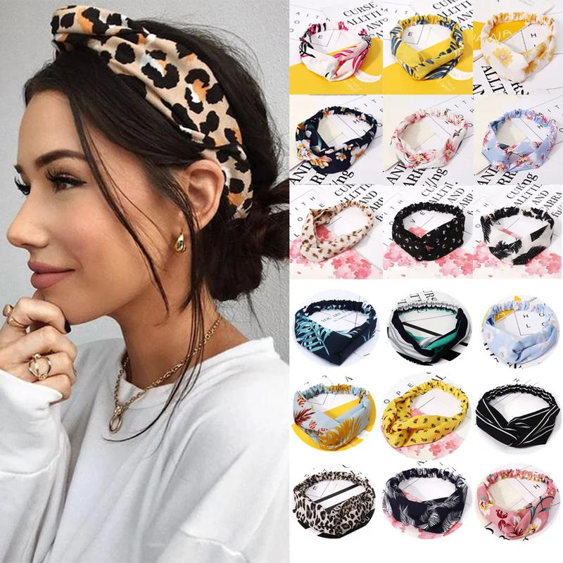 Vintage Cross Knot Elastic Hair Bands Accessories